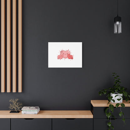Kawaii Tiny Heart Trio Matte Canvas | tiny hearts, valentine doodle
