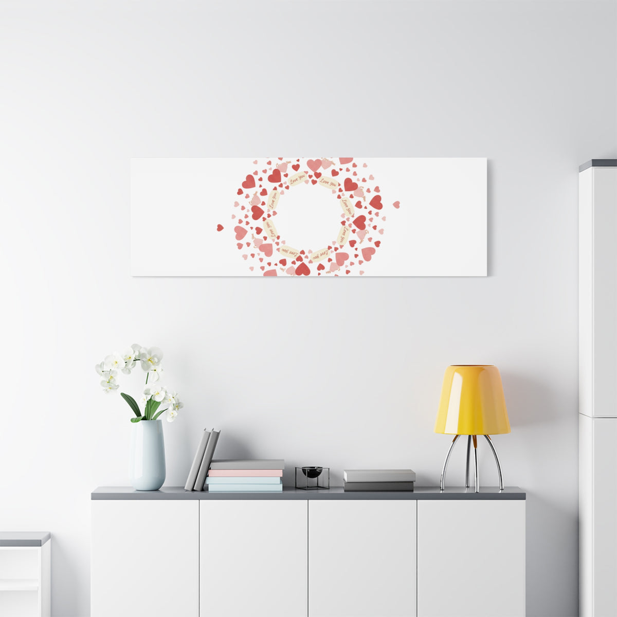 Tiny Heart Wreath Canvas | tiny heart design, valentine doodle
