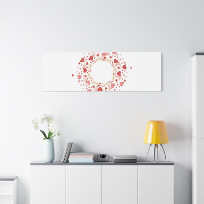 Tiny Heart Wreath Canvas | tiny heart design, valentine doodle