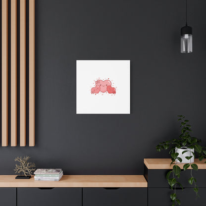 Kawaii Tiny Heart Trio Matte Canvas | tiny hearts, valentine doodle