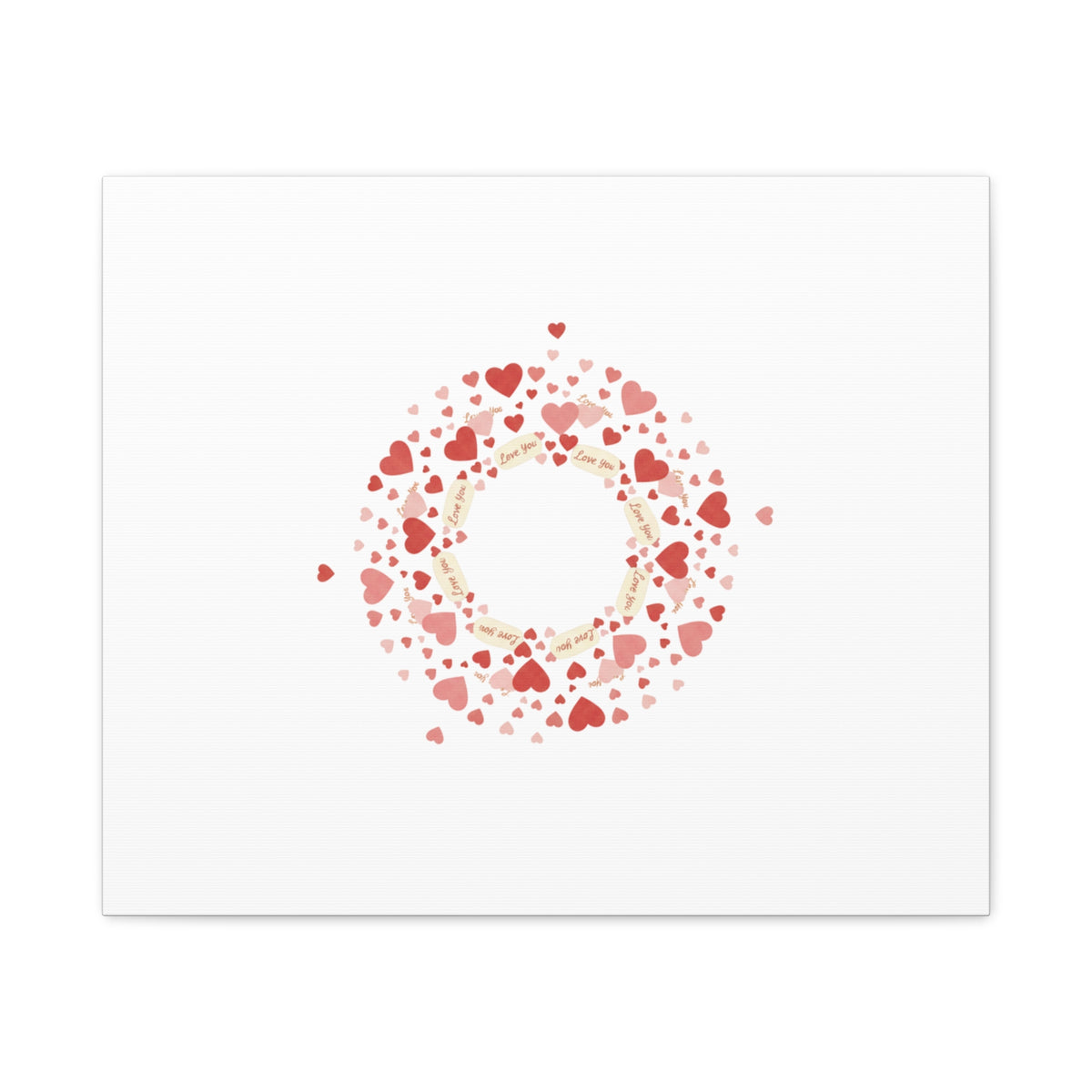 Tiny Heart Wreath Canvas | tiny heart design, valentine doodle