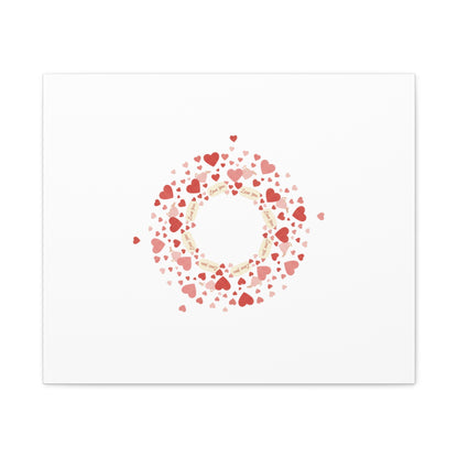 Tiny Heart Wreath Canvas | tiny heart design, valentine doodle