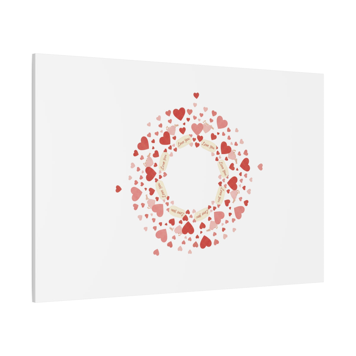 Tiny Heart Wreath Canvas | tiny heart design, valentine doodle