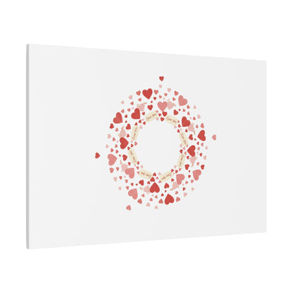Tiny Heart Wreath Canvas | tiny heart design, valentine doodle