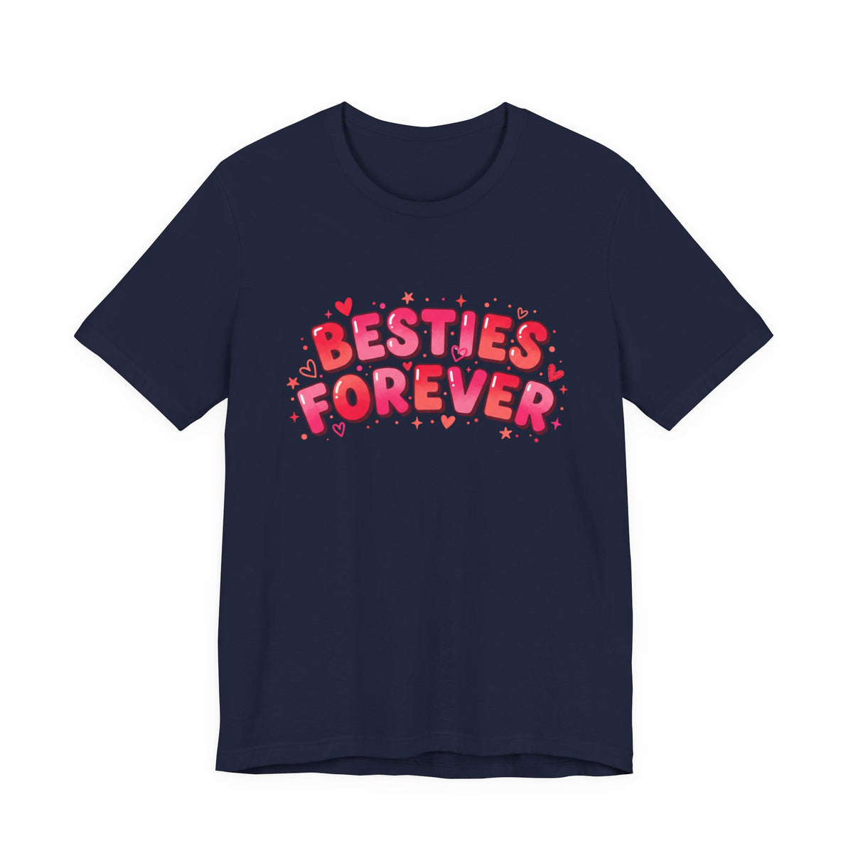 Besties Forever Tee | Galentine’s Friendship Shirt, Pink Chunky Type