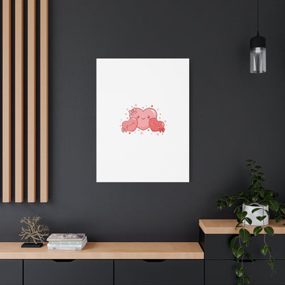 Kawaii Tiny Heart Trio Matte Canvas | tiny hearts, valentine doodle