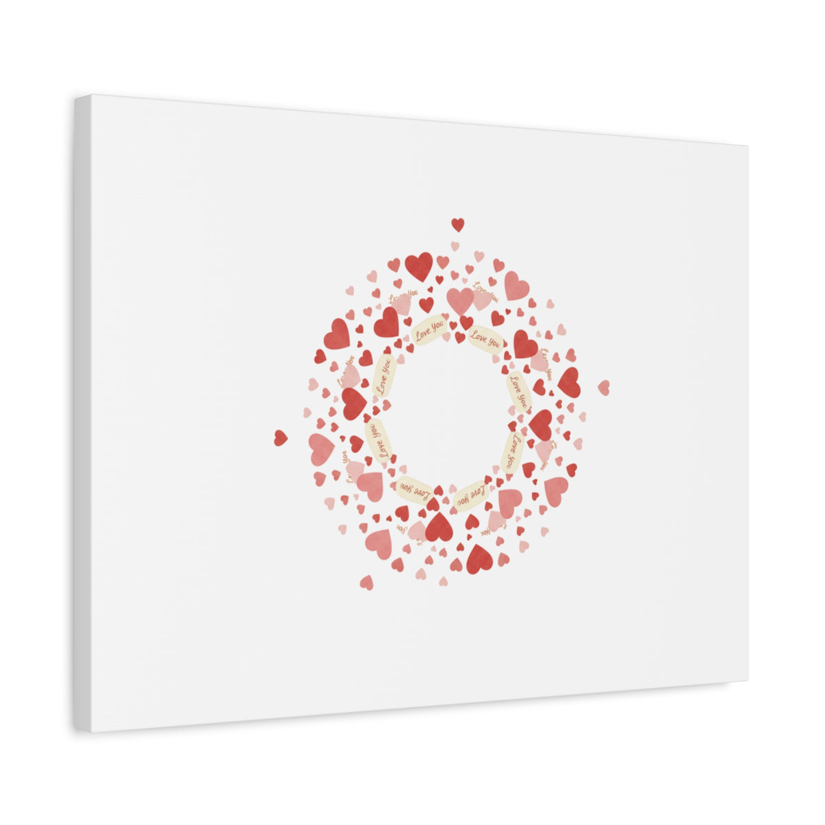 Tiny Heart Wreath Canvas | tiny heart design, valentine doodle
