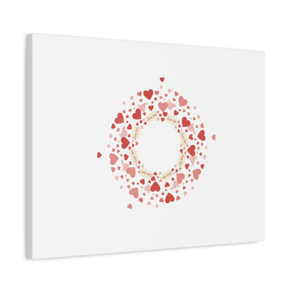 Tiny Heart Wreath Canvas | tiny heart design, valentine doodle