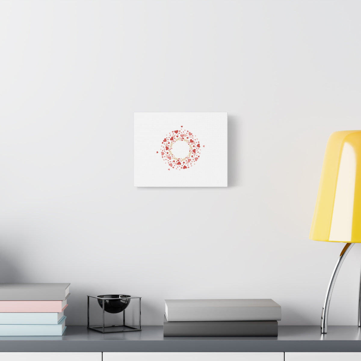 Tiny Heart Wreath Canvas | tiny heart design, valentine doodle