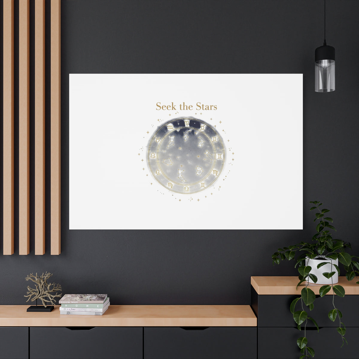 Seek the Stars Canvas | Celestial Astrology Art, Constellation Wall Decor
