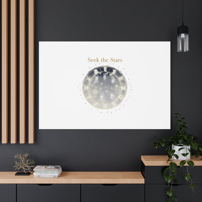 Seek the Stars Canvas | Celestial Astrology Art, Constellation Wall Decor