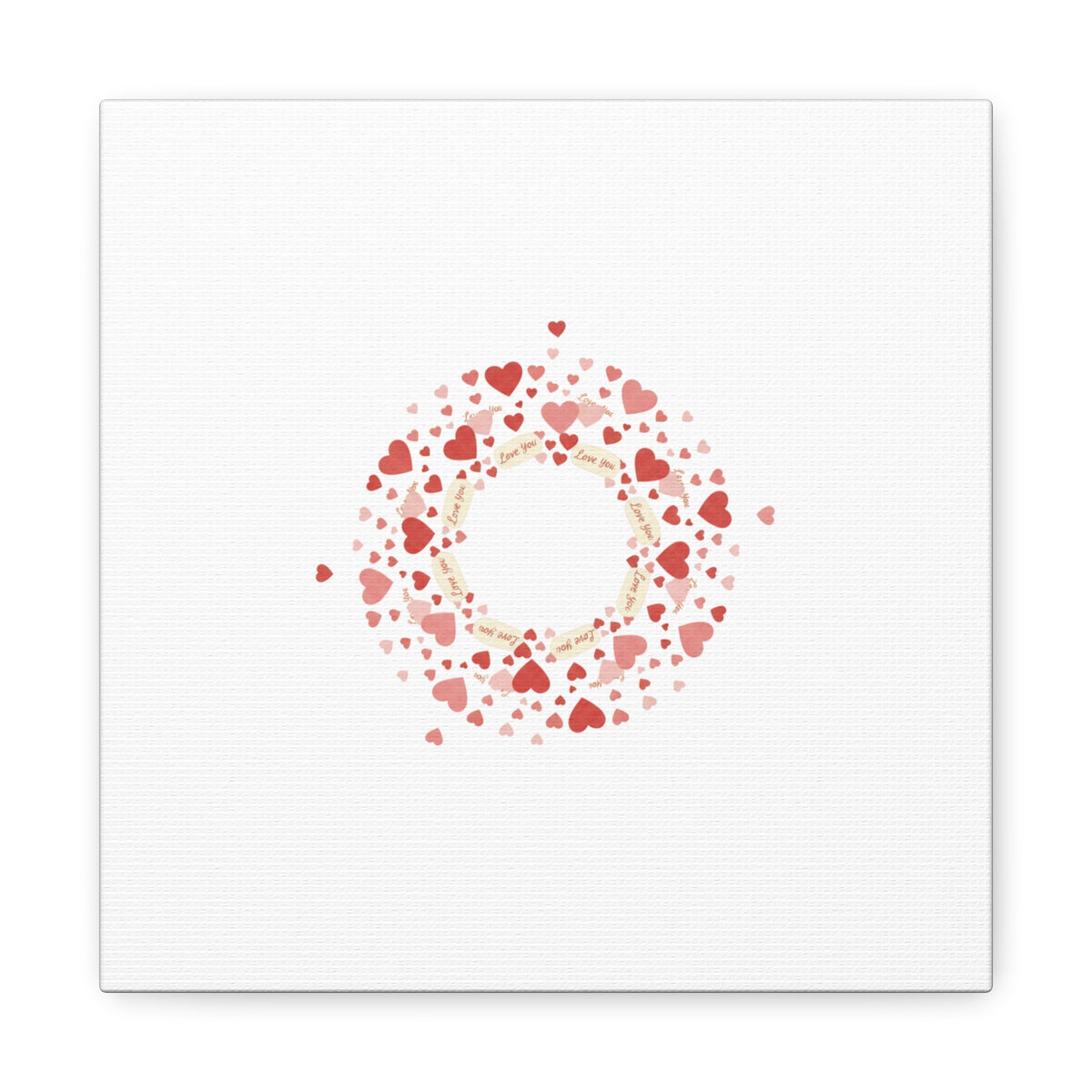 Tiny Heart Wreath Canvas | tiny heart design, valentine doodle