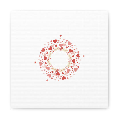 Tiny Heart Wreath Canvas | tiny heart design, valentine doodle