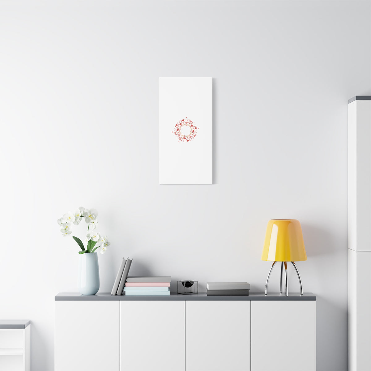 Tiny Heart Wreath Canvas | tiny heart design, valentine doodle