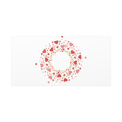 Tiny Heart Wreath Canvas | tiny heart design, valentine doodle