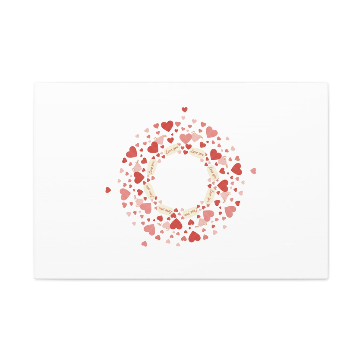 Tiny Heart Wreath Canvas | tiny heart design, valentine doodle