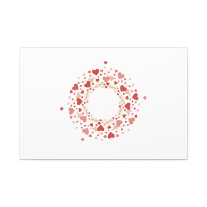 Tiny Heart Wreath Canvas | tiny heart design, valentine doodle
