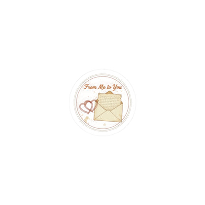 Vintage Love Letter Wax Seal Sticker | Handwritten Romance, Sepia Stationery