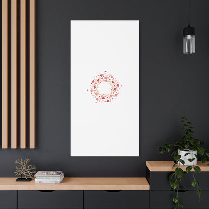Tiny Heart Wreath Canvas | tiny heart design, valentine doodle