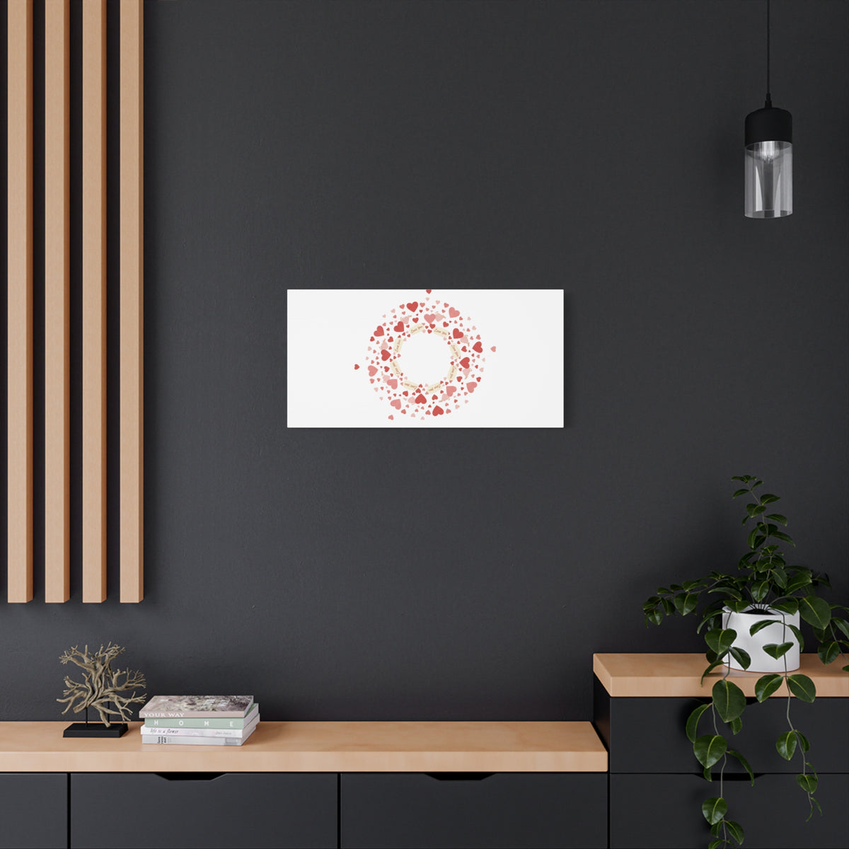Tiny Heart Wreath Canvas | tiny heart design, valentine doodle