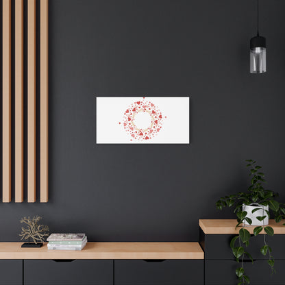 Tiny Heart Wreath Canvas | tiny heart design, valentine doodle
