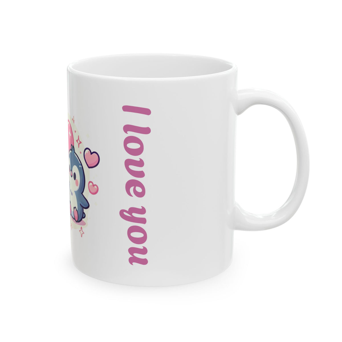 Cute Penguin Love Ceramic Mug | 11oz & 15oz | Perfect Gift for Couples
