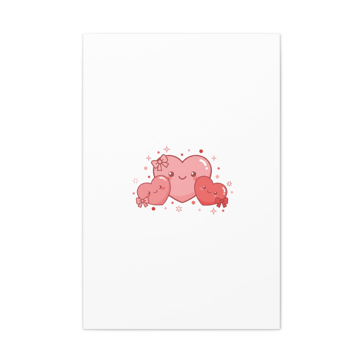 Kawaii Tiny Heart Trio Matte Canvas | tiny hearts, valentine doodle