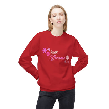 Pink Dreams Crewneck Sweatshirt — Floral Retro Graphic