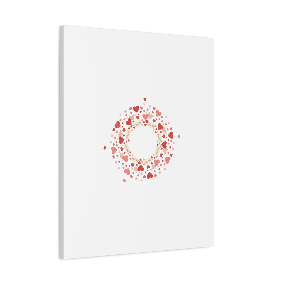 Tiny Heart Wreath Canvas | tiny heart design, valentine doodle