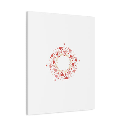 Tiny Heart Wreath Canvas | tiny heart design, valentine doodle