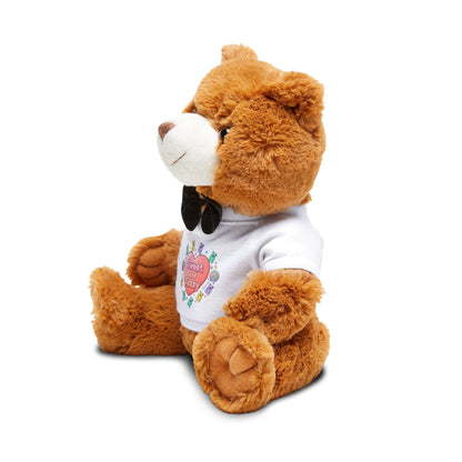 Sweet Baby Teddy Bear Plush with Heart T‑Shirt — Cute Gift for Newborns & Baby Showers