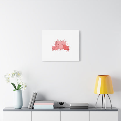 Kawaii Tiny Heart Trio Matte Canvas | tiny hearts, valentine doodle