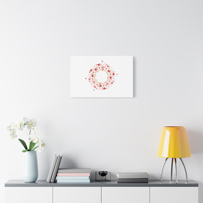 Tiny Heart Wreath Canvas | tiny heart design, valentine doodle