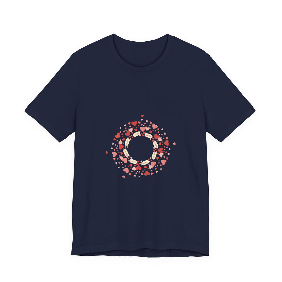 Tiny Heart Confetti Wreath tee | tiny heart design, heart pattern shirt