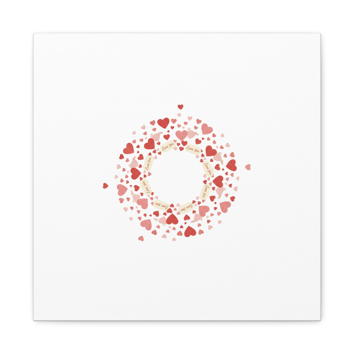 Tiny Heart Wreath Canvas | tiny heart design, valentine doodle