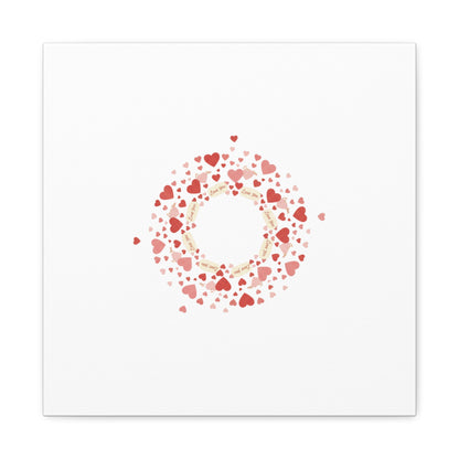 Tiny Heart Wreath Canvas | tiny heart design, valentine doodle