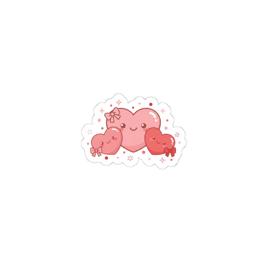 Cute Tiny Heart Trio Kiss-Cut Stickers | Tiny Heart Design, Valentine Doodle