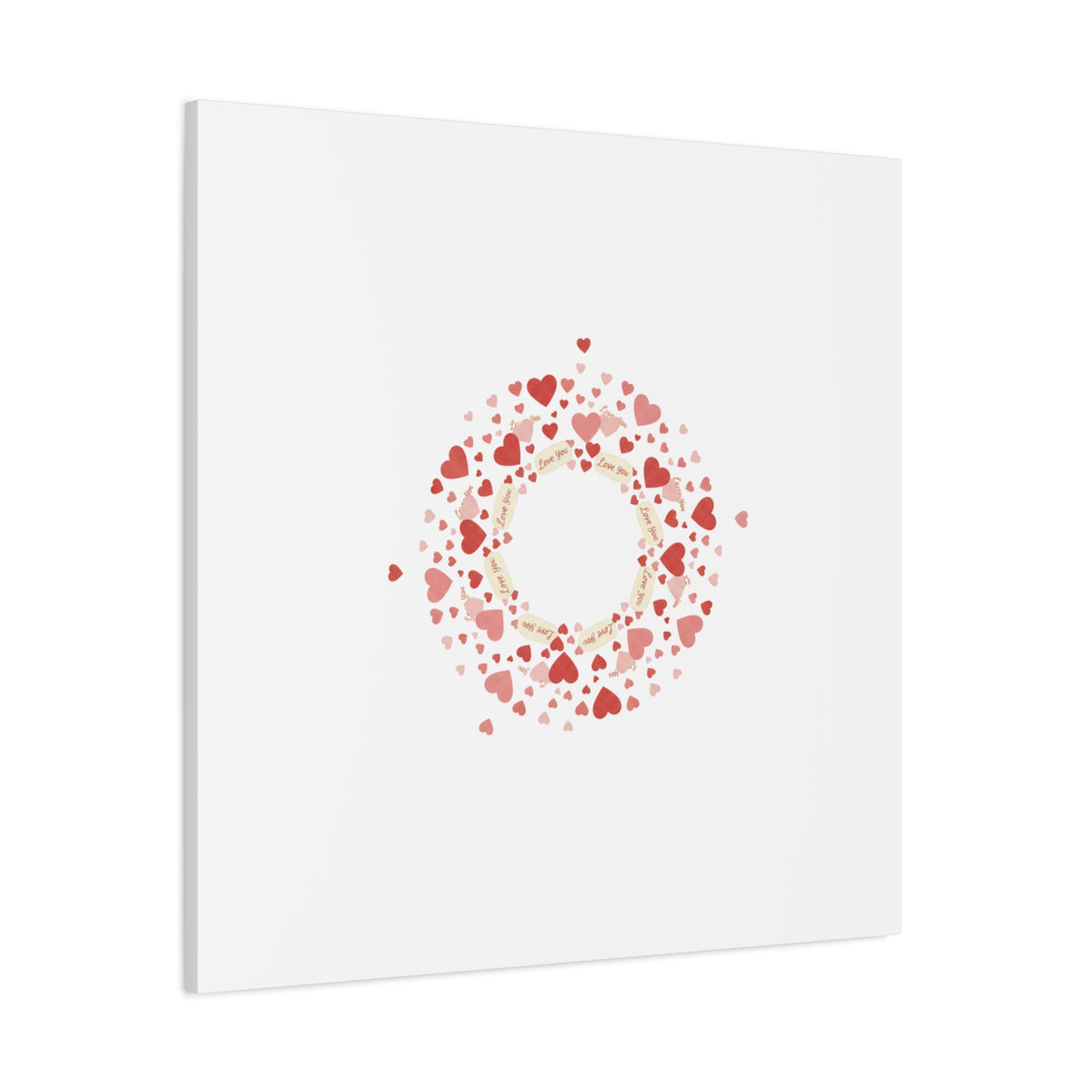 Tiny Heart Wreath Canvas | tiny heart design, valentine doodle