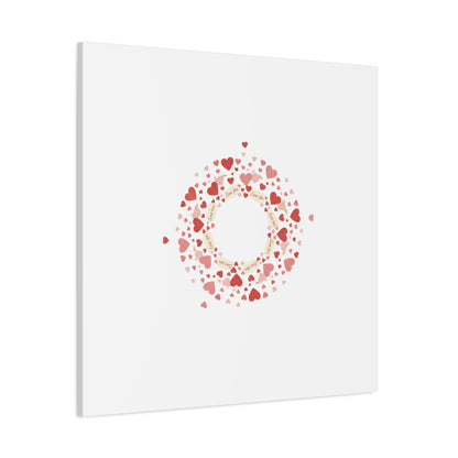 Tiny Heart Wreath Canvas | tiny heart design, valentine doodle