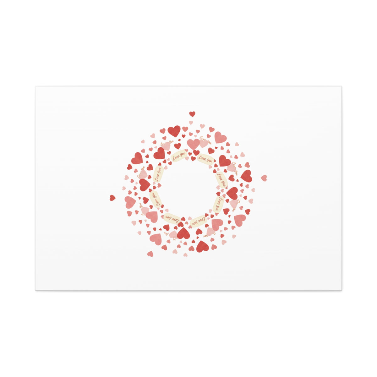 Tiny Heart Wreath Canvas | tiny heart design, valentine doodle
