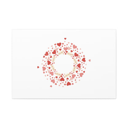 Tiny Heart Wreath Canvas | tiny heart design, valentine doodle