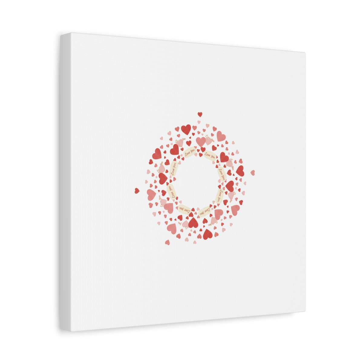 Tiny Heart Wreath Canvas | tiny heart design, valentine doodle