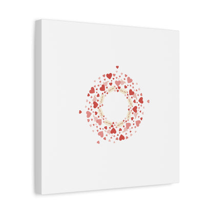 Tiny Heart Wreath Canvas | tiny heart design, valentine doodle
