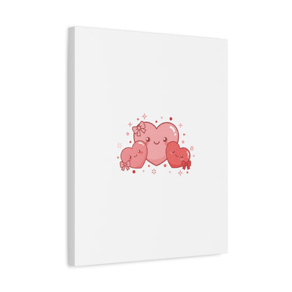 Kawaii Tiny Heart Trio Matte Canvas | tiny hearts, valentine doodle
