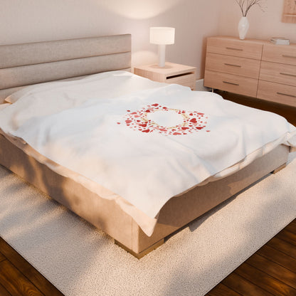 Tiny Heart Wreath Blanket | tiny heart design, pre-Valentine confetti