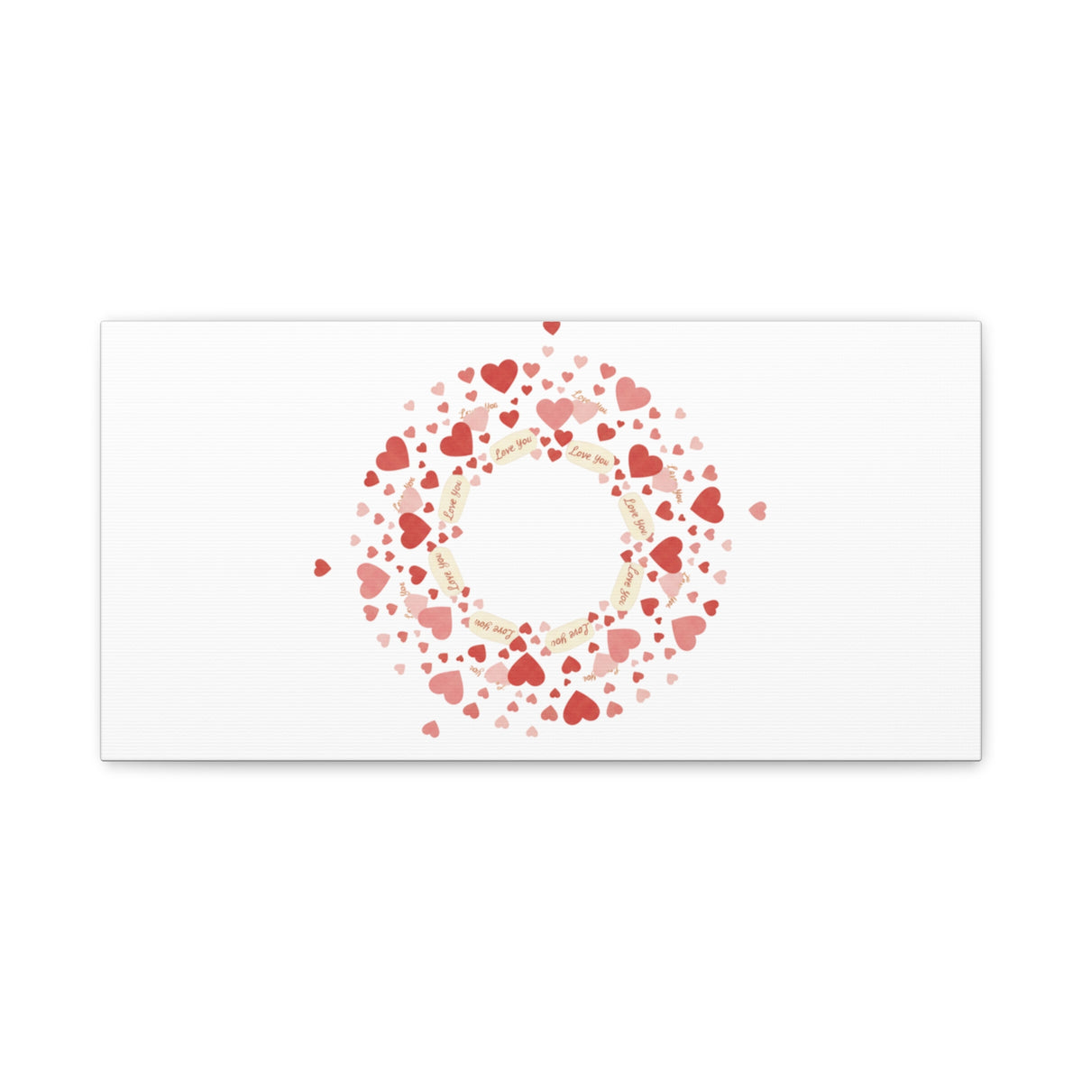 Tiny Heart Wreath Canvas | tiny heart design, valentine doodle