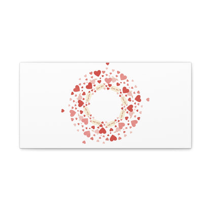 Tiny Heart Wreath Canvas | tiny heart design, valentine doodle