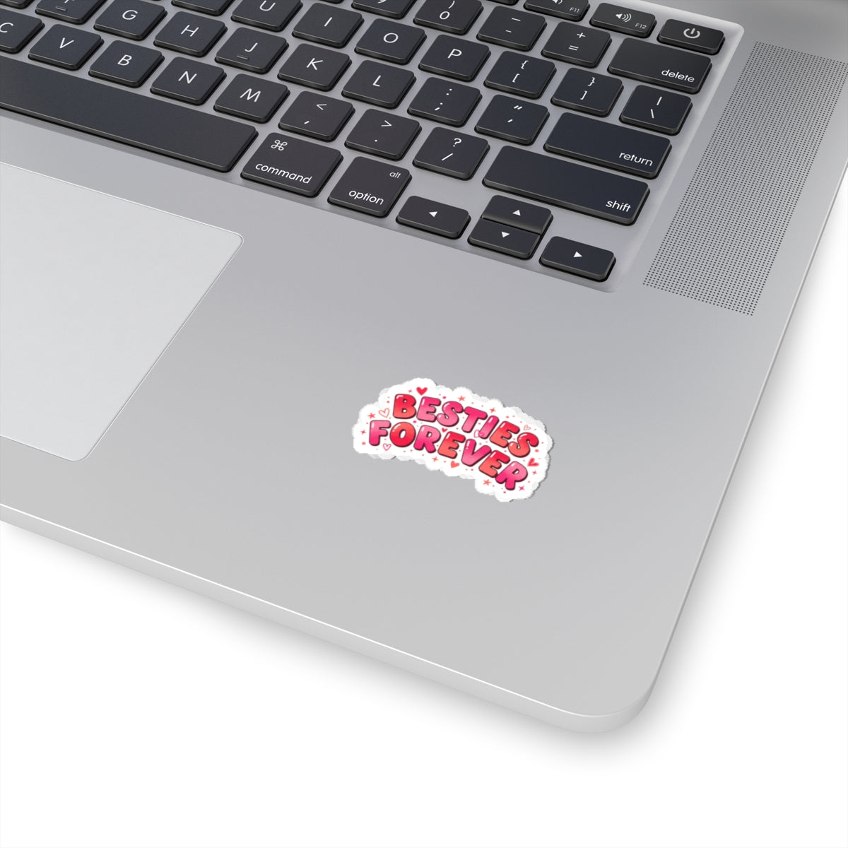 Besties Forever Kiss-Cut Stickers | Galentine’s Friendship, Pink Heart Badge