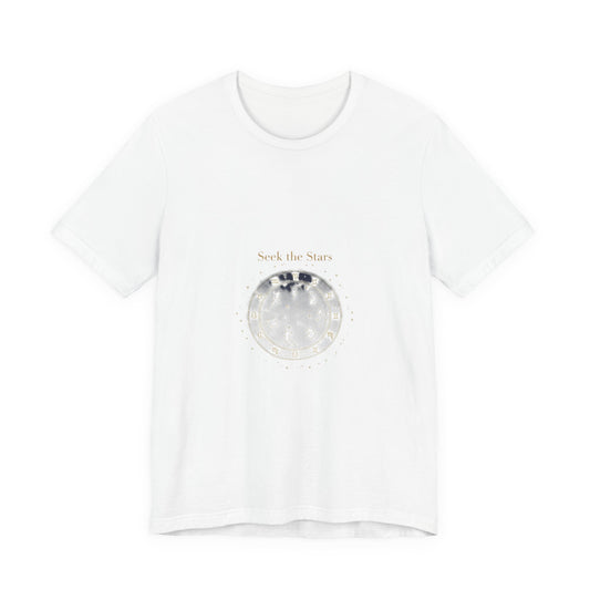 Seek the Stars Tee | celestial moon phase, minimalist astrology shirt