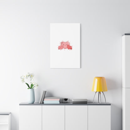 Kawaii Tiny Heart Trio Matte Canvas | tiny hearts, valentine doodle